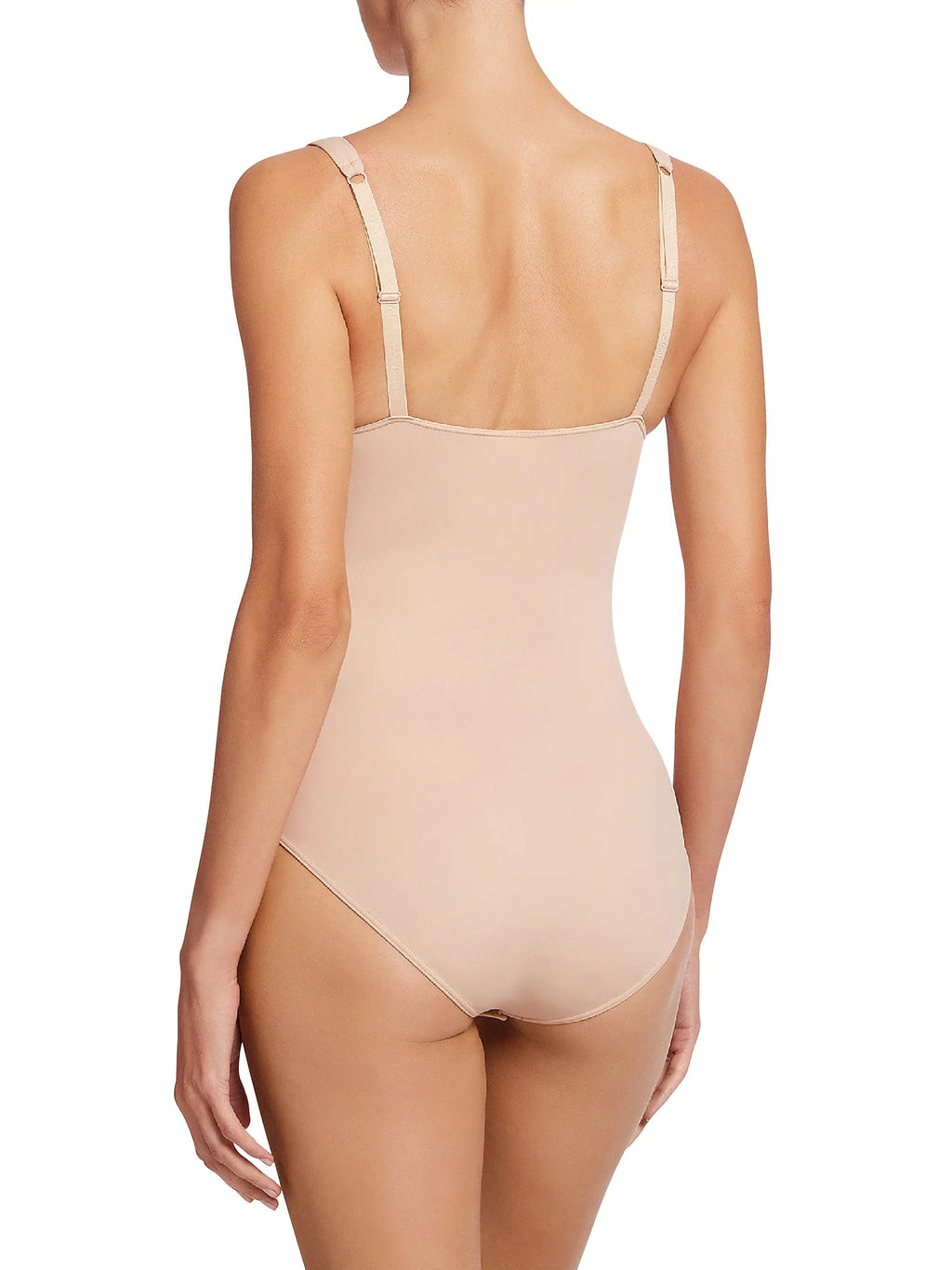 Wolford Mat de Luxe Forming Body in nude, on model, back
