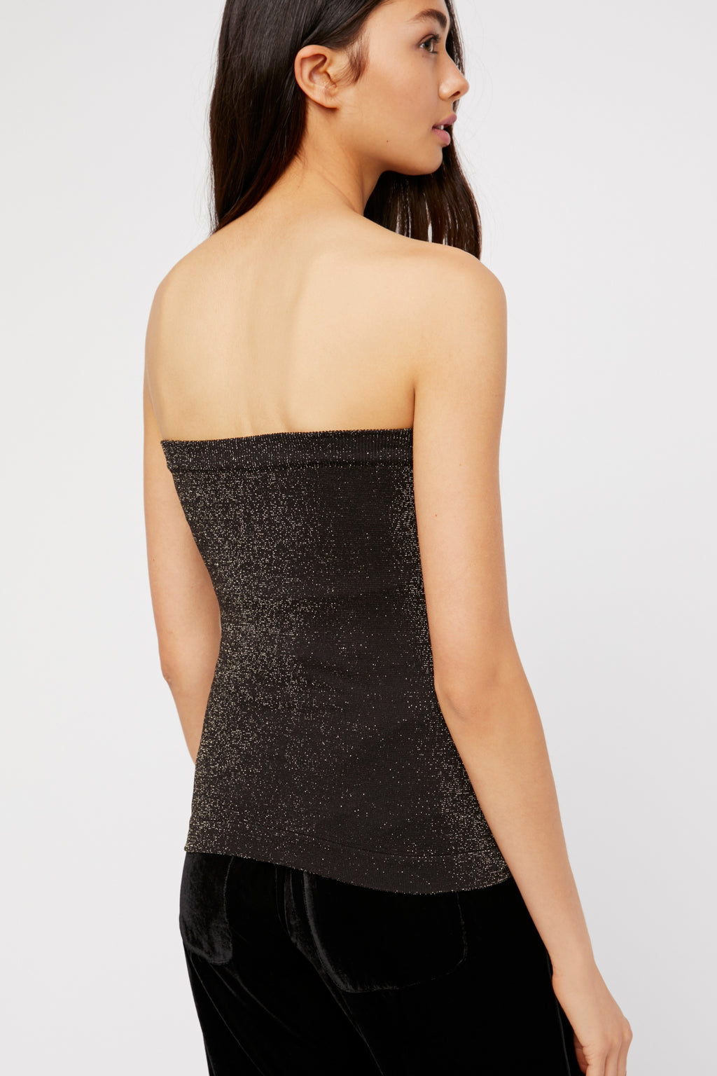 Free People Intimately Seamless Sparkle Tube Top - Black