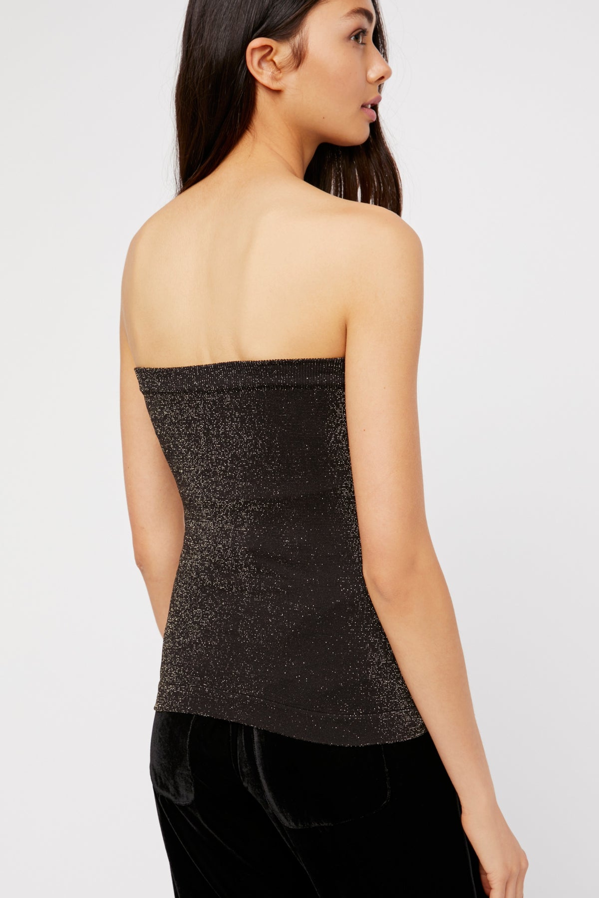 Free People Intimately Seamless Sparkle Tube Top - Black
