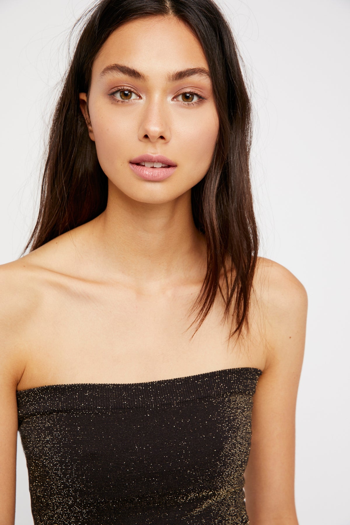 Free People Intimately Seamless Sparkle Tube Top - Black