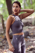 Free People Movement Seamless Yoga Limber Crop Top - Grey