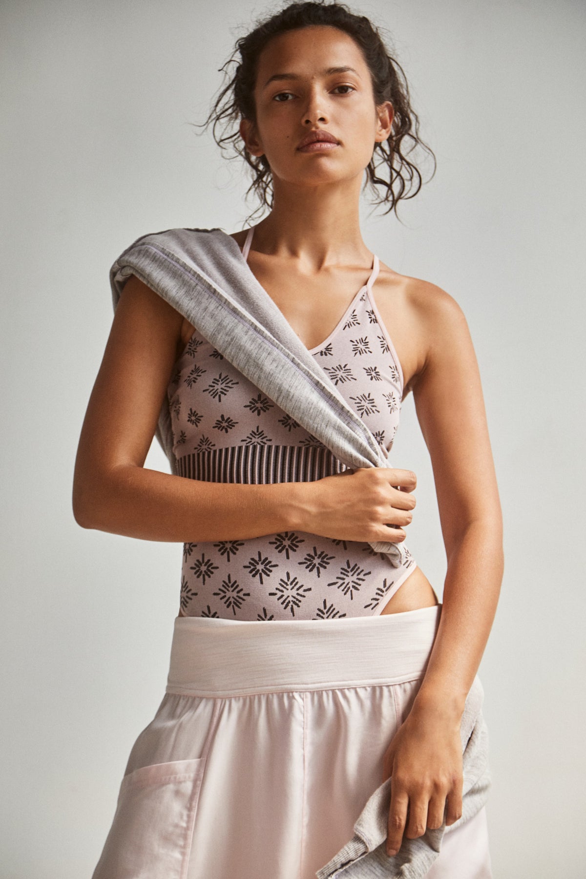 Free People Movement Wham Bam Bodysuit - Blush Pink