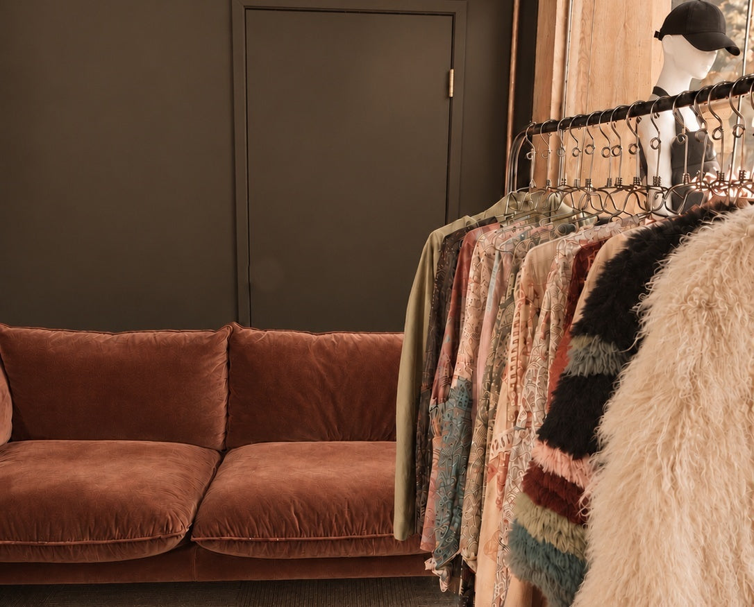 The lounge in the Femme Free showroom