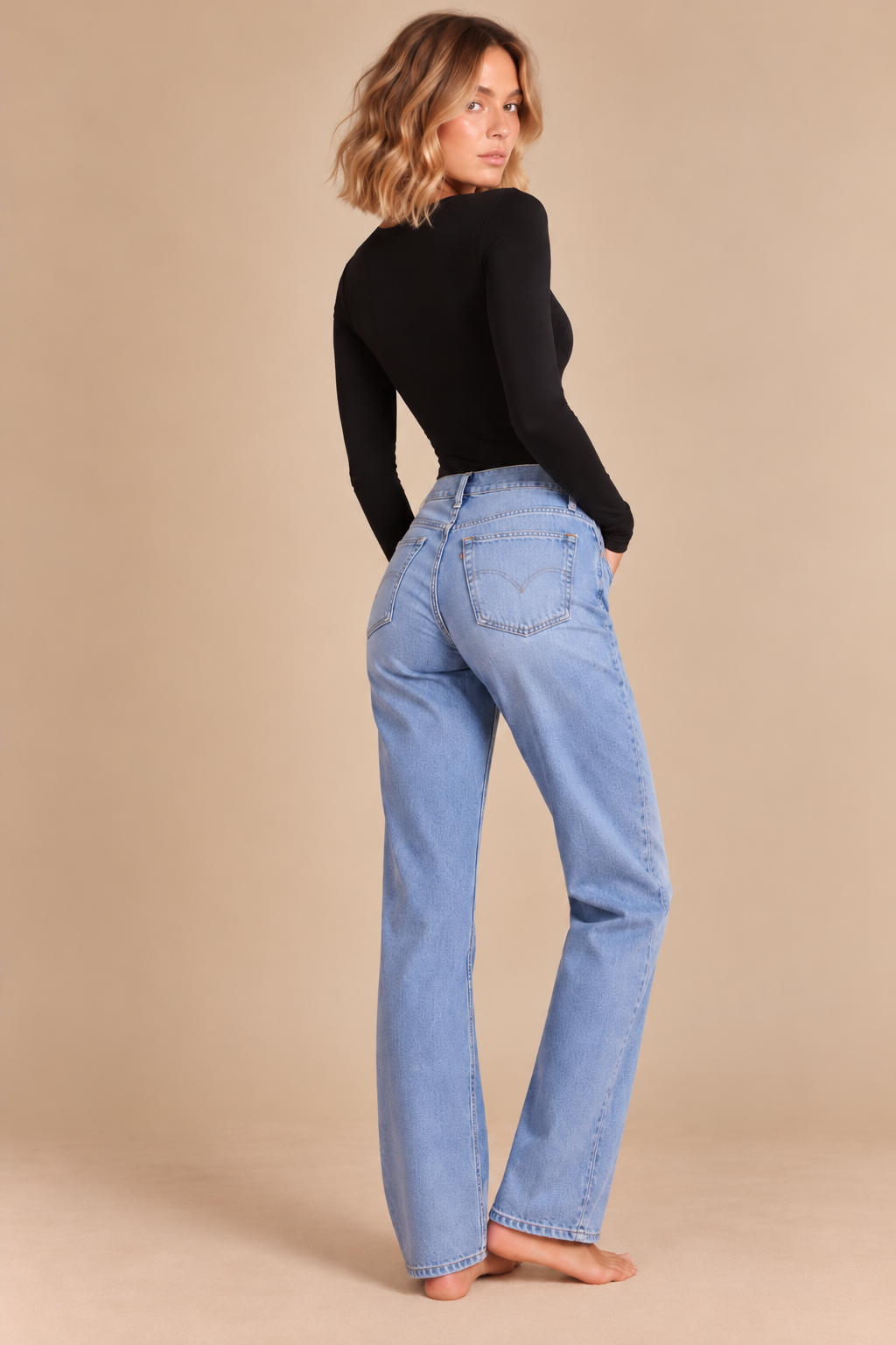 Free People Intimately V Neck Long Sleeve Top
